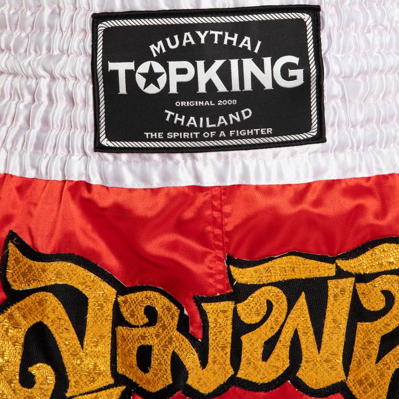 Tréninkové šortky Top King Thai Boxing red/white 3