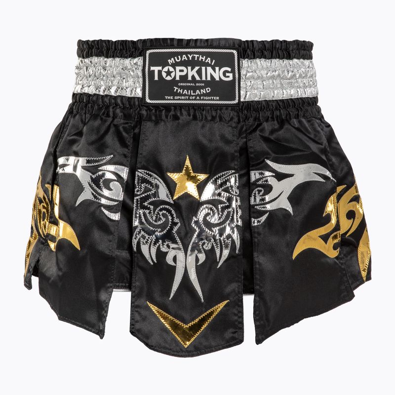 Tréninkové šortky Top King Thai Boxing black/white/gold