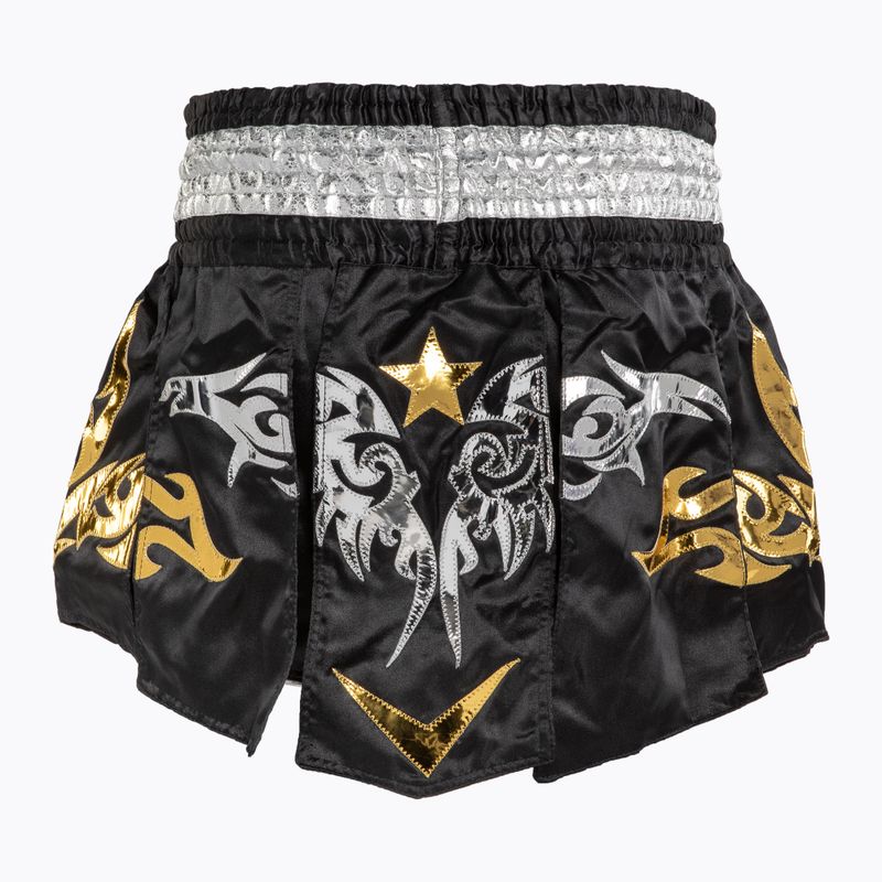 Tréninkové šortky Top King Thai Boxing black/white/gold 2