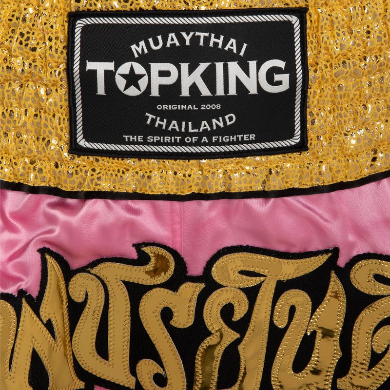 Tréninkové šortky Top King Thai Boxing pink/gold 4