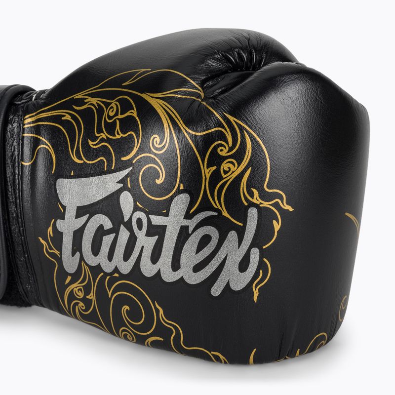 Boxerské rukavice Fairtex Glory Kickboxing Competition Training black/gold 5