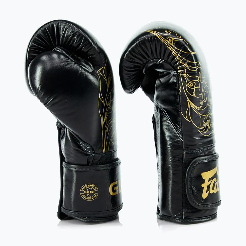 Boxerské rukavice Fairtex Glory Kickboxing Competition Training black/gold 3