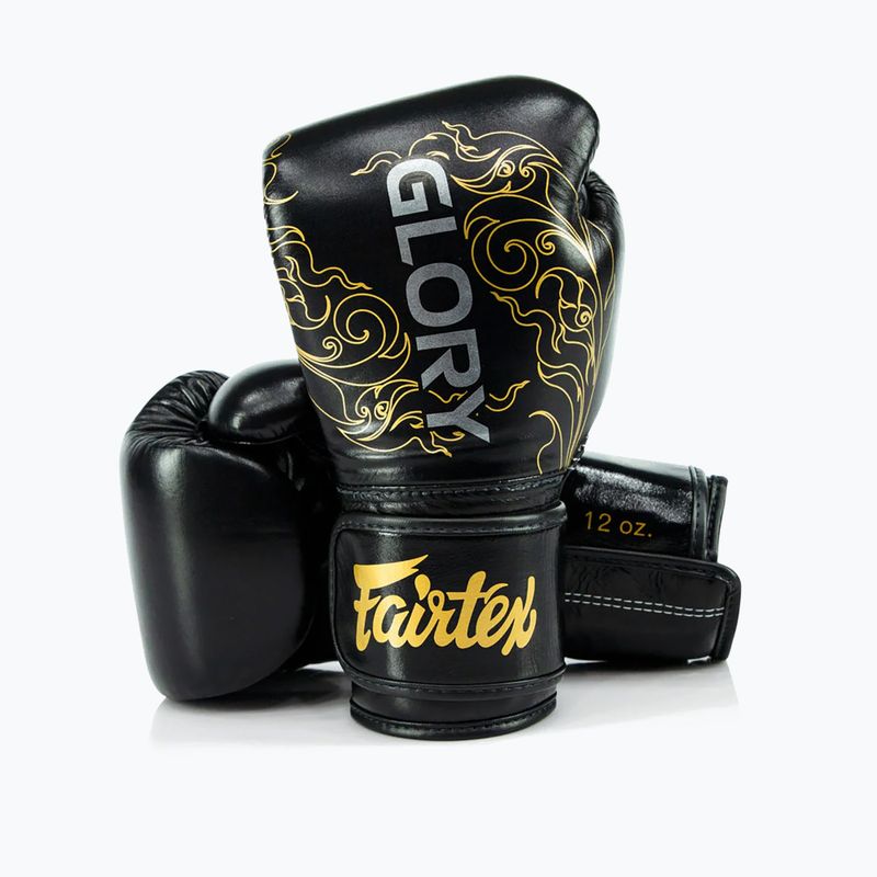 Boxerské rukavice Fairtex Glory Kickboxing Competition Training black/gold 4