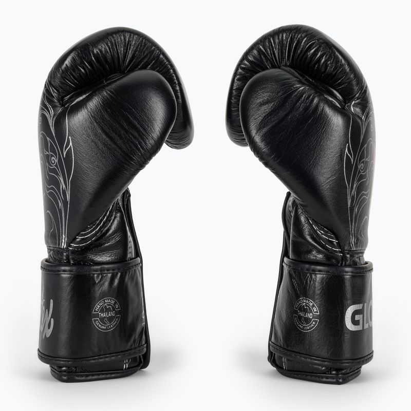 Boxerské rukavice Fairtex Glory Kickboxing Competition Training Boxerské black/silver 4