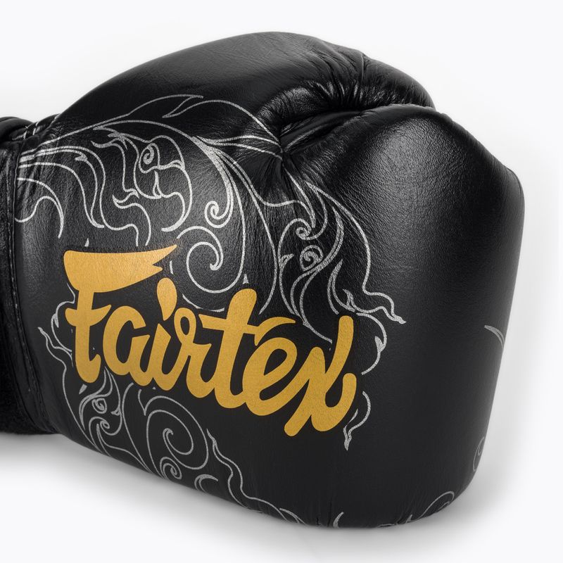 Boxerské rukavice Fairtex Glory Kickboxing Competition Training Boxerské black/silver 5