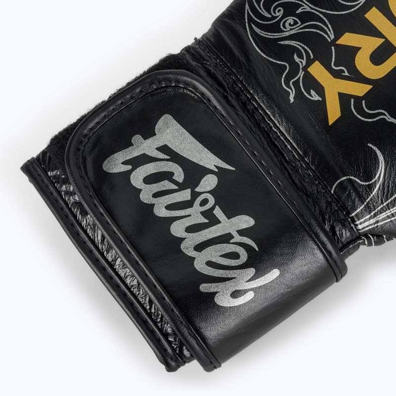 Boxerské rukavice Fairtex Glory Kickboxing Competition Training Boxerské black/silver 6