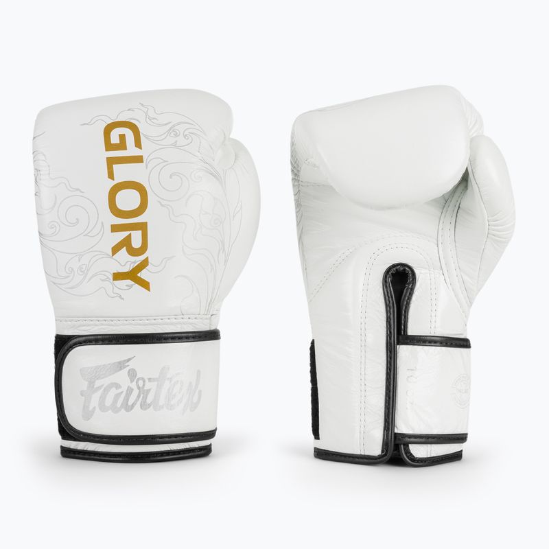 Boxerské rukavice Fairtex Glory Kickboxing Competition Training white