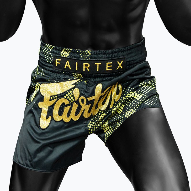 Tréninkové šortky Fairtex Muay Thai S1931 Heart of Gold black/gold 3