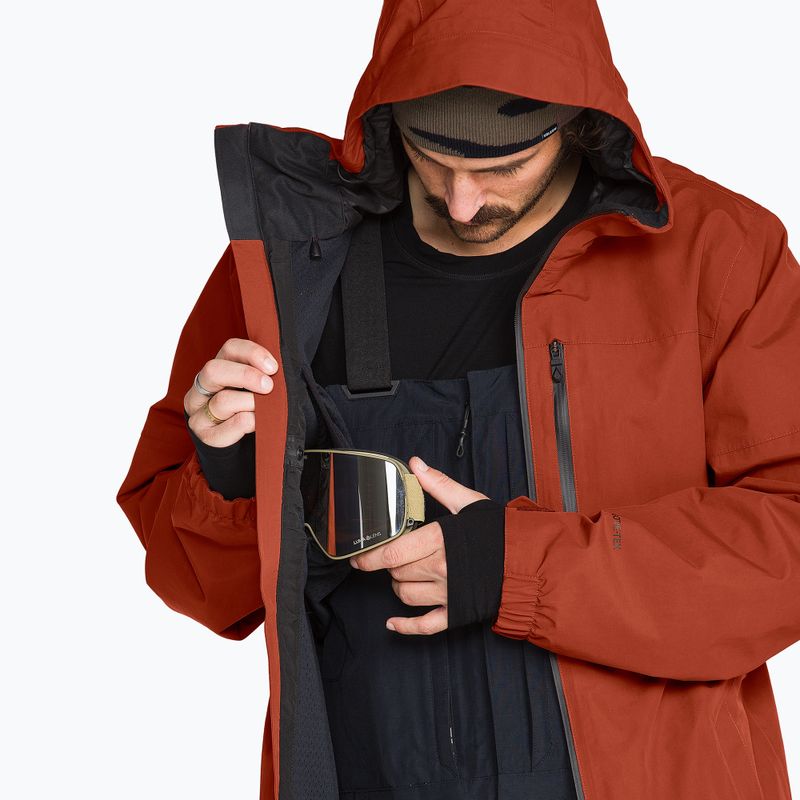 Pánská snowboardová bunda Volcom L Gore-Tex Jacket burnt orange 5