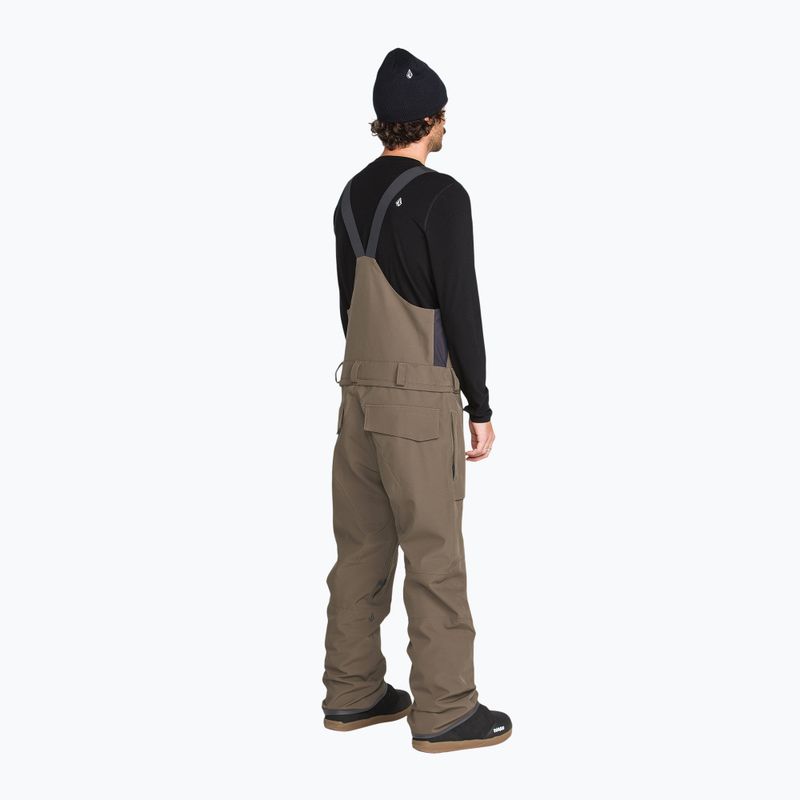 Pánské snowboardové kalhoty Volcom Roan Bib Overall teak 3