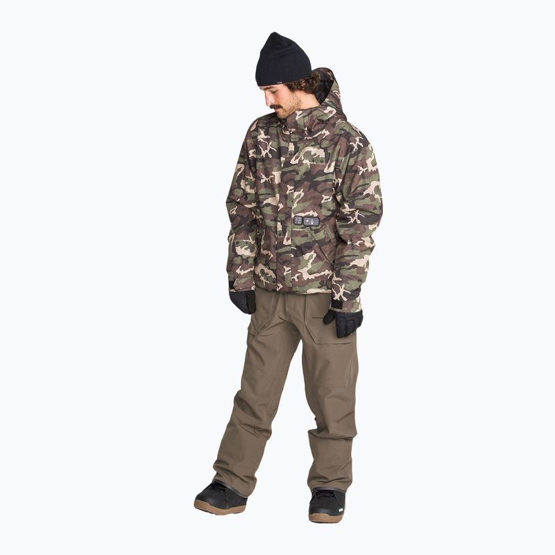 Pánské snowboardové kalhoty Volcom Roan Bib Overall teak 4