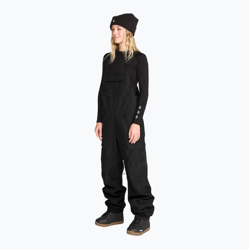 Dámské snowboardové kalhoty Volcom Crestron 3D Stretch Bib Overall black