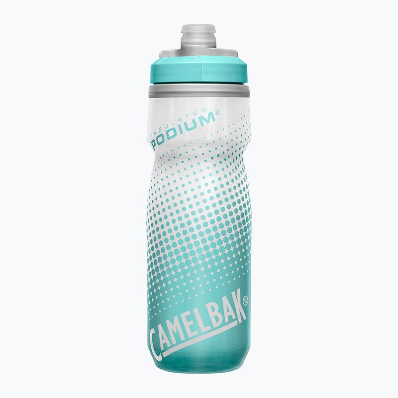 Cyklistická láhev CamelBak Podium Chill 620 ml grey/teal stripe 3