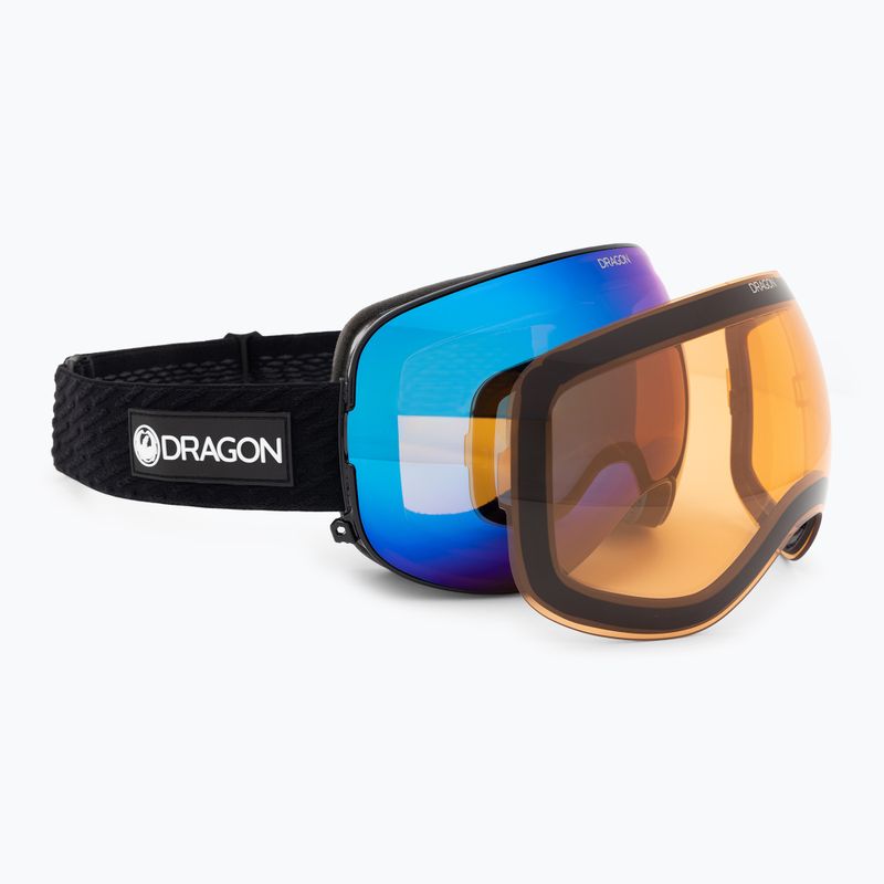 Lyžařské brýle DRAGON X2 icon blue/lumalens blue ion/amber