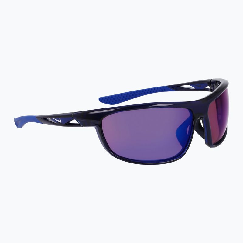 Sluneční brýle  Nike Windtrack Run E midnight navy/ road tint/ blue mirror