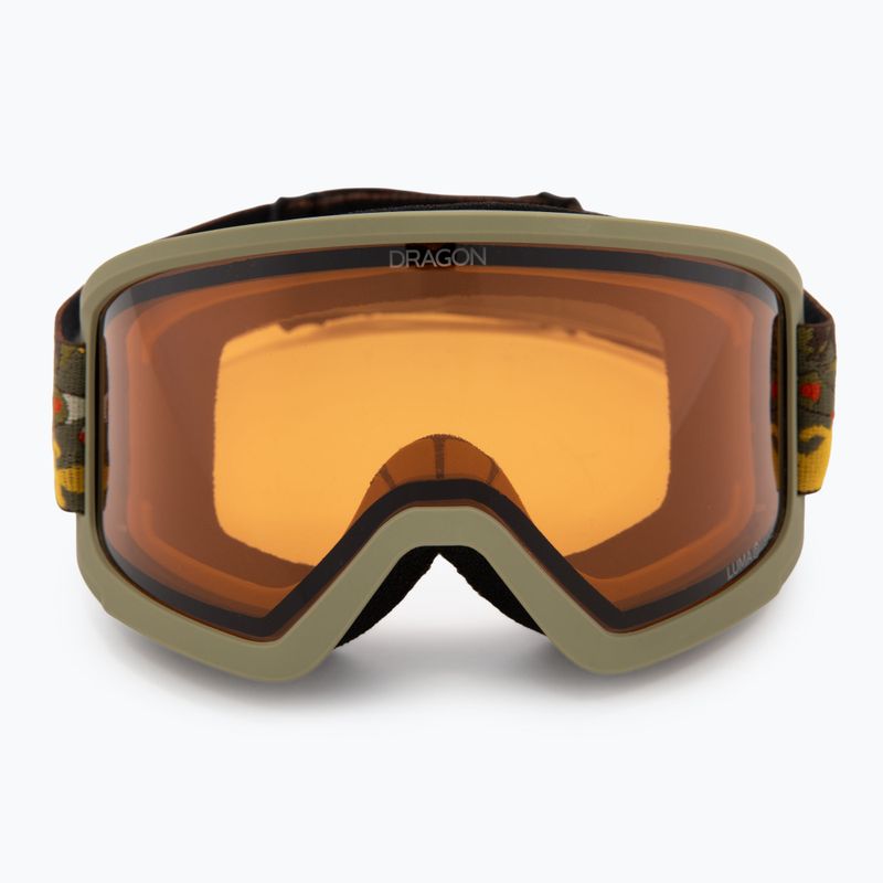 Lyžařské brýle DRAGON DX3 OTG leafy camo/lumalens amber 2