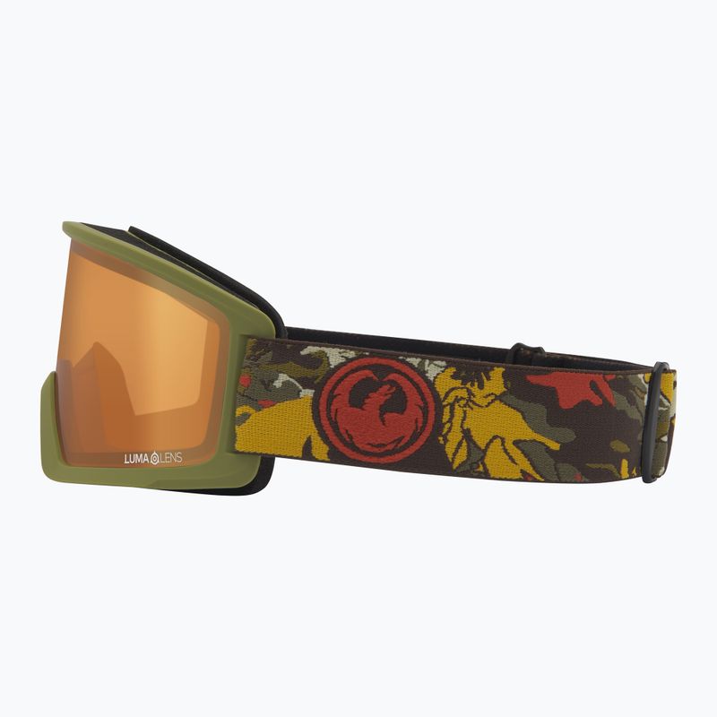 Lyžařské brýle DRAGON DX3 OTG leafy camo/lumalens amber 3