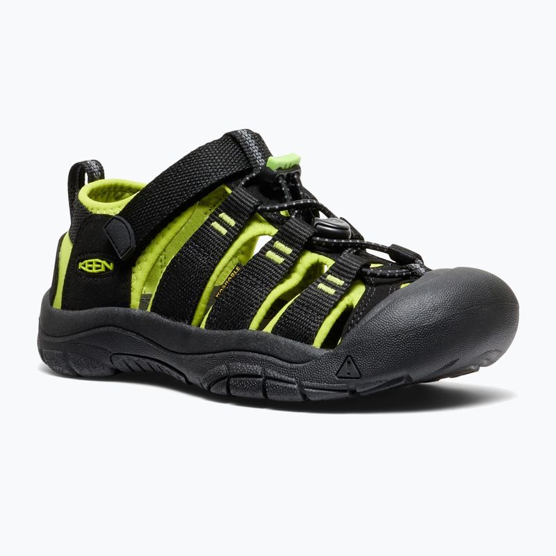 Dětské sandály KEEN Newport H2 black/lime green