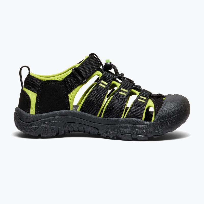 Dětské sandály KEEN Newport H2 black/lime green 3