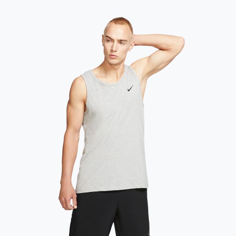 Pánské tréninkové tričko Nike Dri-Fit TT dark grey heather/black