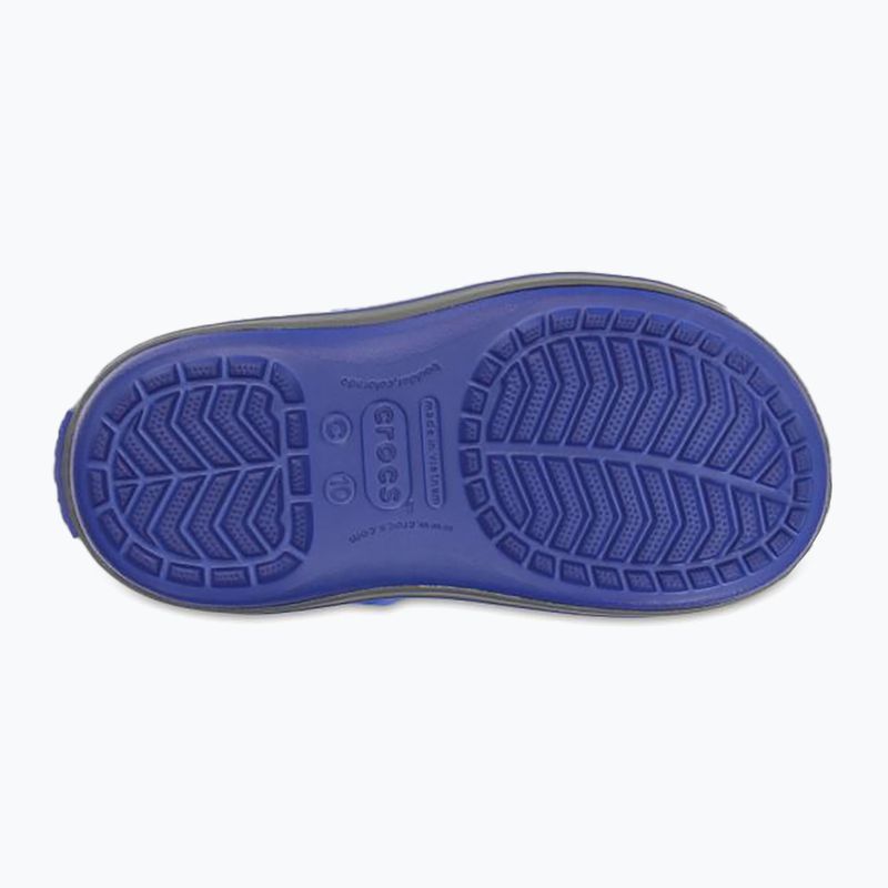 Crocs Winter Puff Dětské sněhule azurově modrá/světle šedá 4