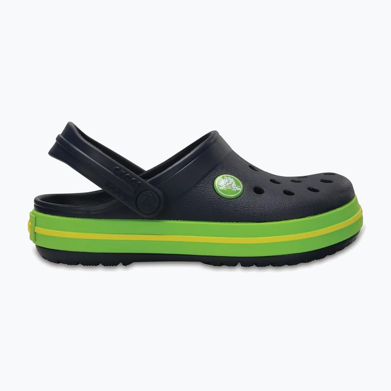 Dětské nazouváky Crocs Crocband Clog navy/volt green 2