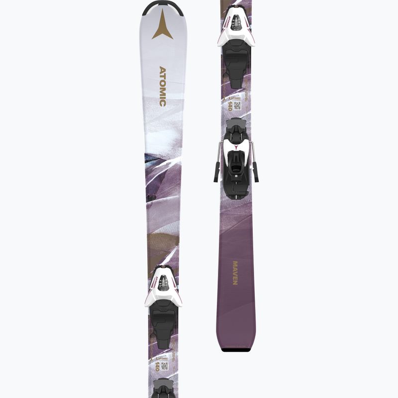 Dětské sjezdové lyže  Atomic Maven Girl JTM + vázání C5 GW white/laven 5