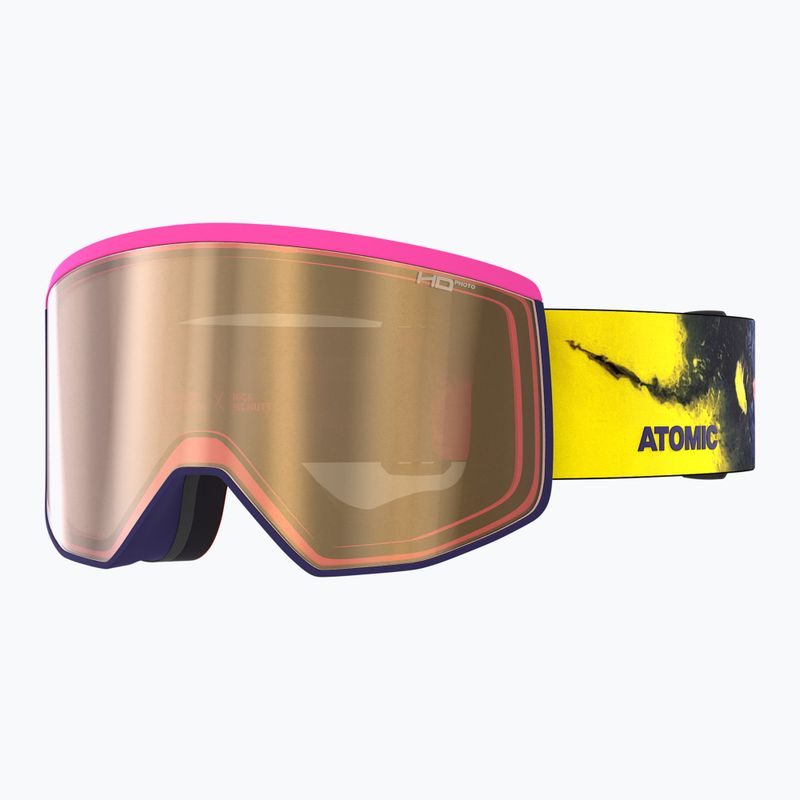 Lyžařské brýle Atomic Four Pro Signature NMC pink powder/amber gold hd photo/clear
