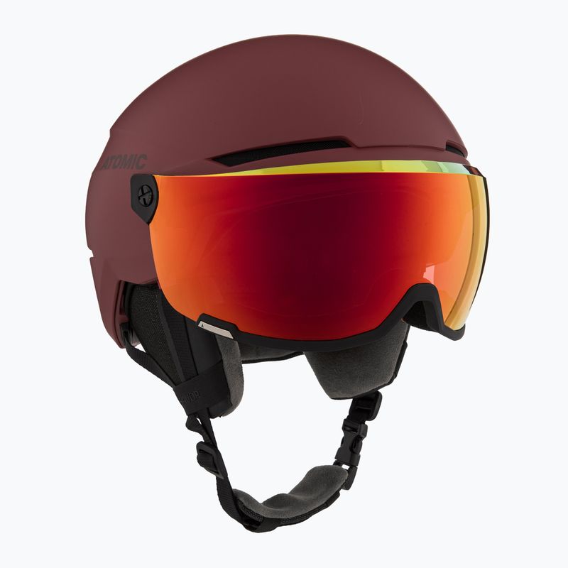 Lyžařská helma Atomic Savor Visor Stereo maroon/red stereo