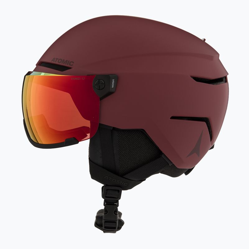Lyžařská helma Atomic Savor Visor Stereo maroon/red stereo 3