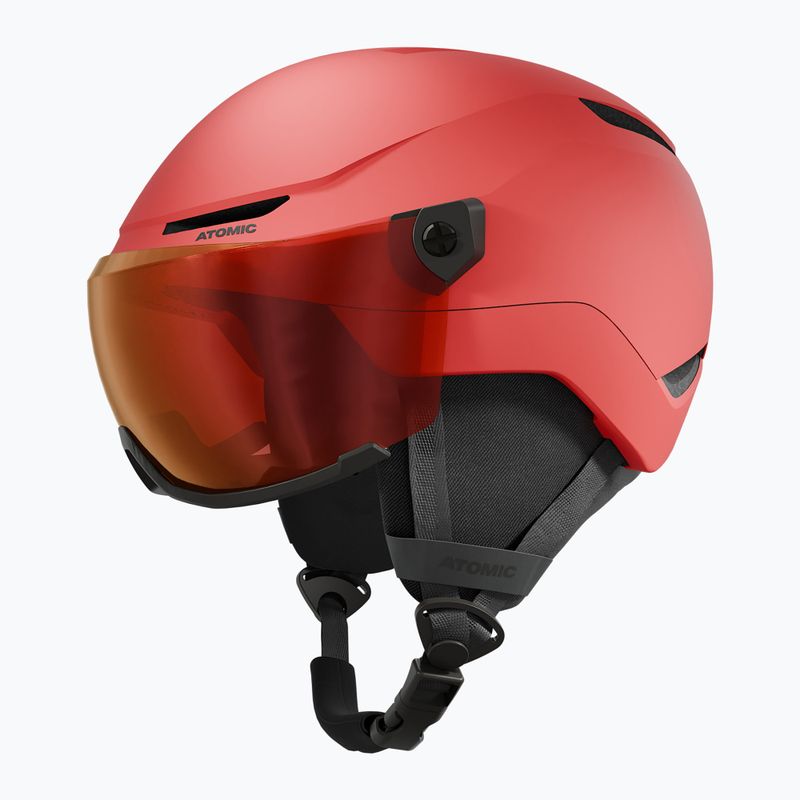 Dětská lyžařská helma Atomic Revent Visor Jr red/red flash 2