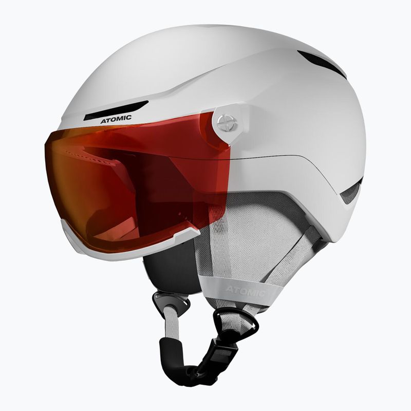 Dětská lyžařská helma Atomic Revent Visor Jr white heather/red flash 2