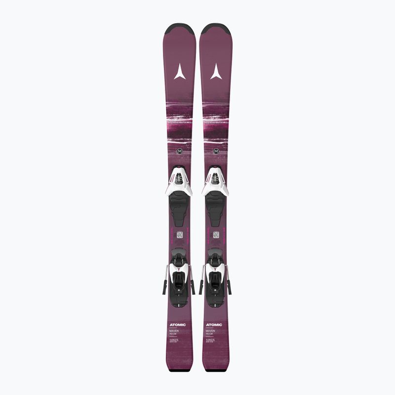 Dětské sjezdové lyže + vázání Atomic Maven Jr 100-120 + C5 GW red plum