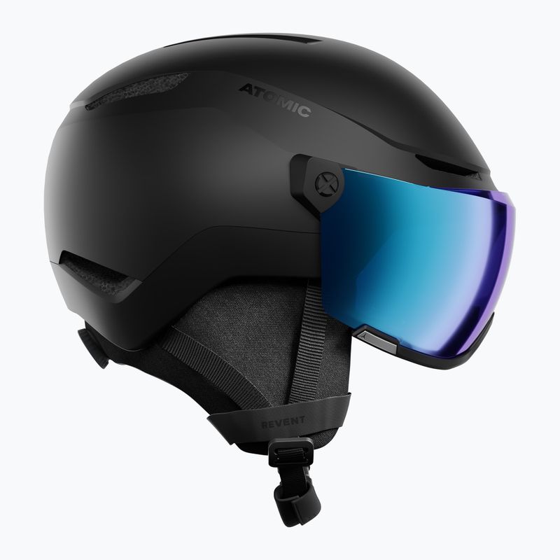 Lyžařská helma Atomic Revent Visor Stereo black/blue stereo