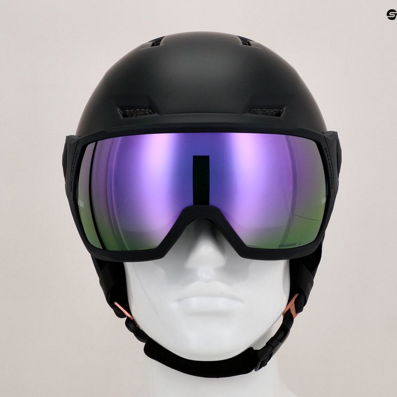 Lyžařská helma Salomon Icon LT Visor S2 black/pink/gold 12