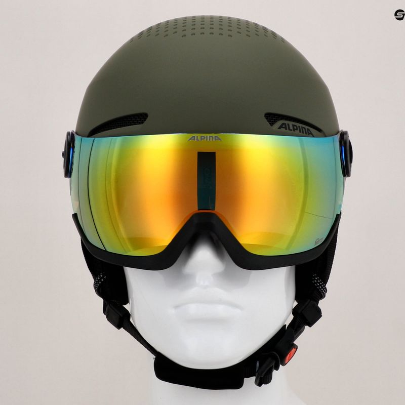 Lyžařská helma Arber Visor Q Lite olive matt 7