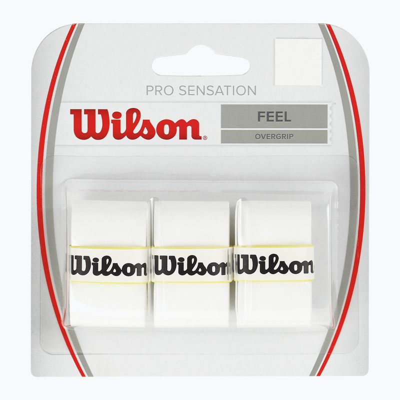 Omotávky na tenisovou raketu Wilson Pro Overgrip Sensation 3 ks white