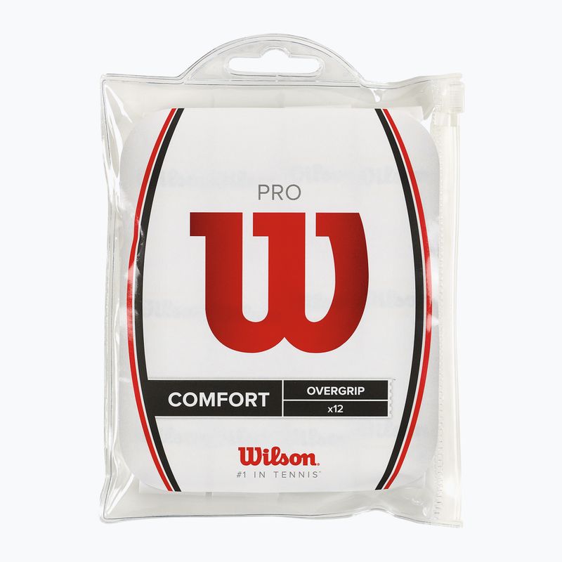 Omotávky na tenisovou raketu Wilson Pro Overgrip 12 ks white