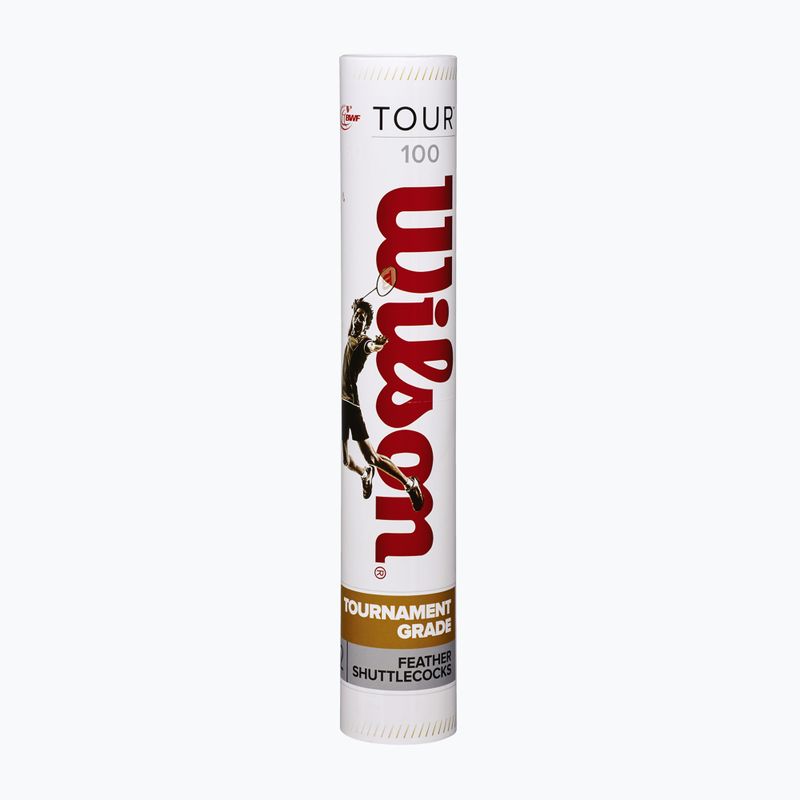 Badmintonové šipky Wilson Tour BWF 12 szt. white 2