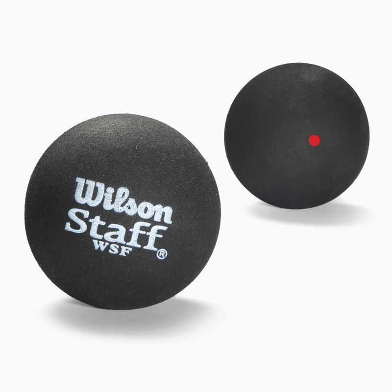 Squashové míčky  Wilson Staff Ball Red Dot 3 ks black
