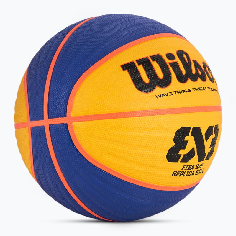 Basketbalový míč  Wilson Fiba 3x3 Replica RBR blue/yellow velikost 6 2