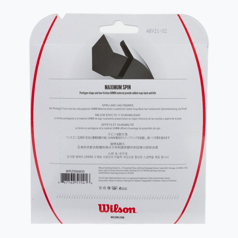 Tenisové struny Wilson Revolve Spin 16 Set šedá WRZ956800+ 2
