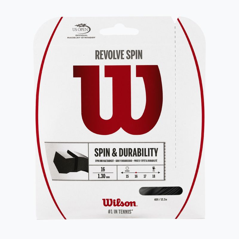 Tenisové struny Wilson Revolve Spin 16 Set černá WRZ957000+