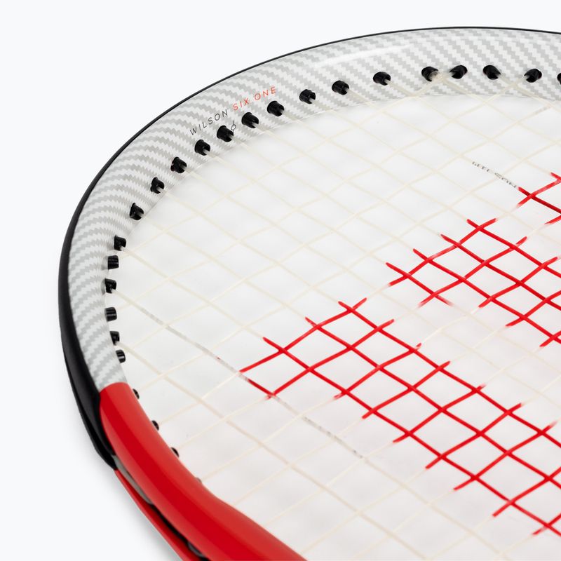 Tenisová raketa Wilson Six.One Lite 102 CVR červeno-bílá WRT73660U 6