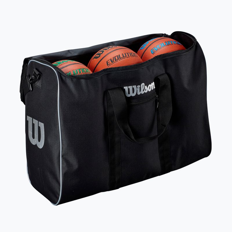 Taška na basketbalové míče Wilson Travel Basket 6 Ball black/silver 3