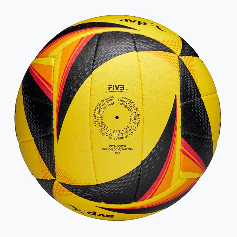 Míč na plážový volejbal Wilson OPTX AVP VB OFFICIAL GB yellow velikost 5 7