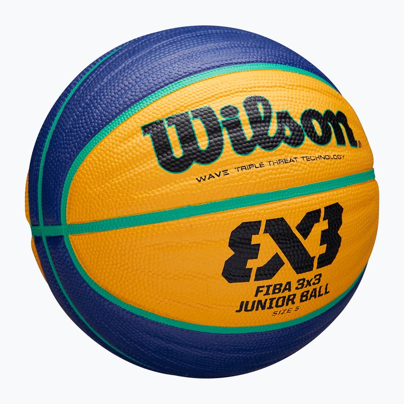 Dětský basketbalový míč   Wilson Fiba 3x3 Junior blue/yellow velikost 5 2