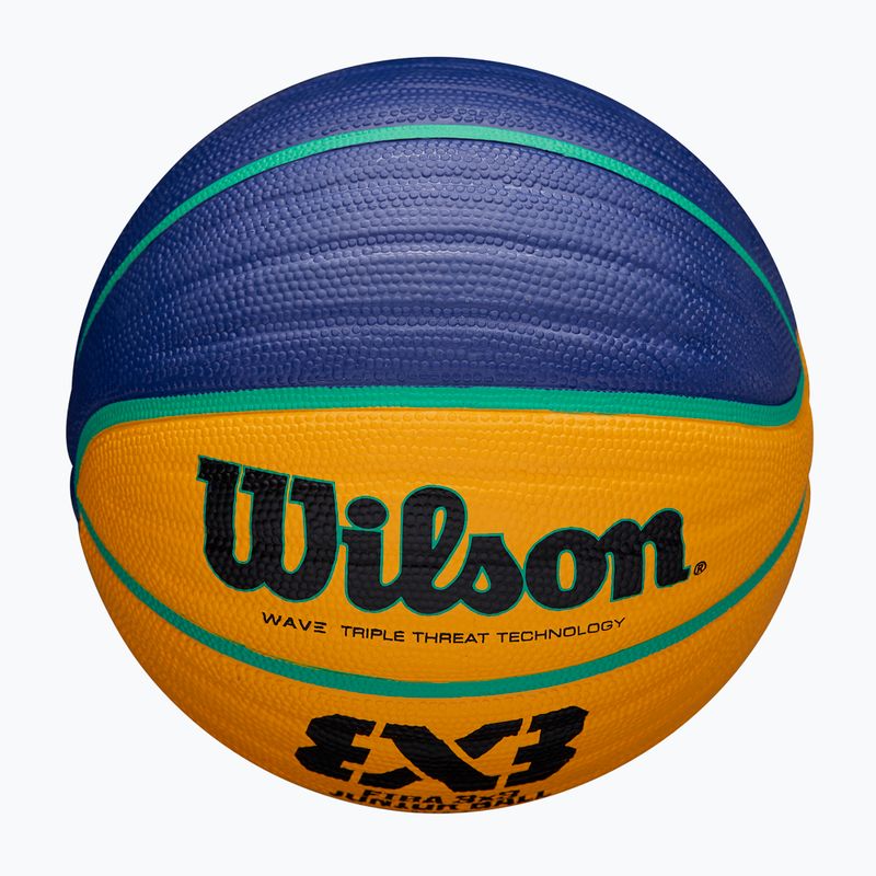 Dětský basketbalový míč   Wilson Fiba 3x3 Junior blue/yellow velikost 5 4