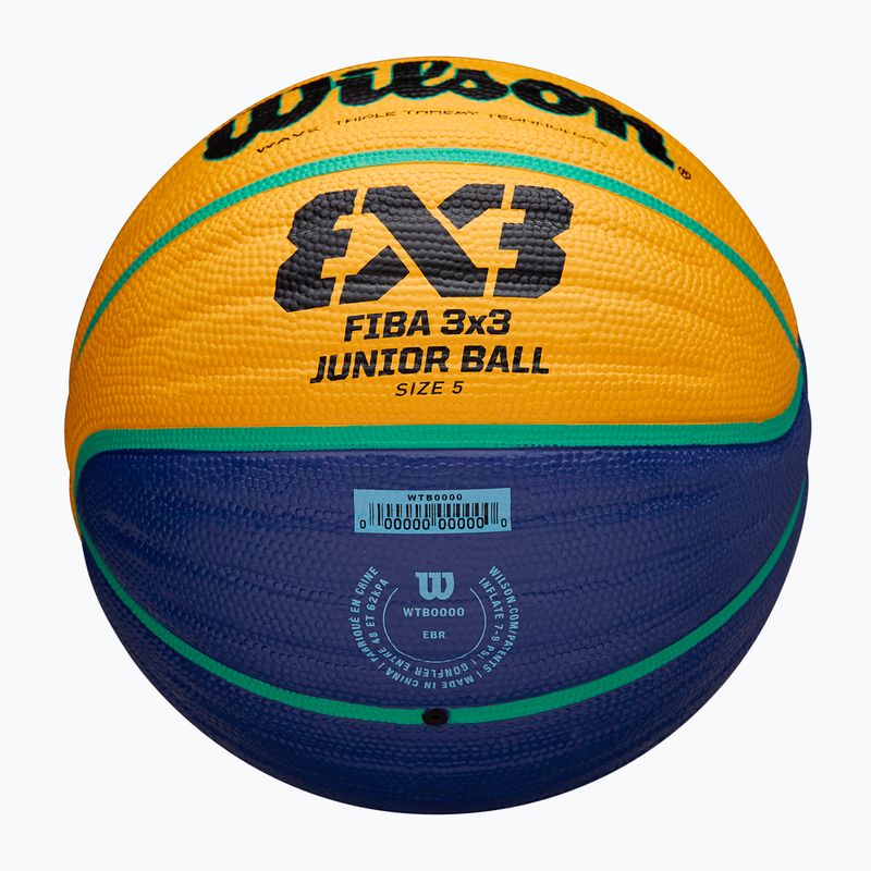 Dětský basketbalový míč   Wilson Fiba 3x3 Junior blue/yellow velikost 5 5