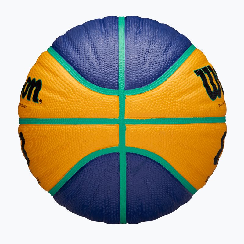 Dětský basketbalový míč   Wilson Fiba 3x3 Junior blue/yellow velikost 5 6